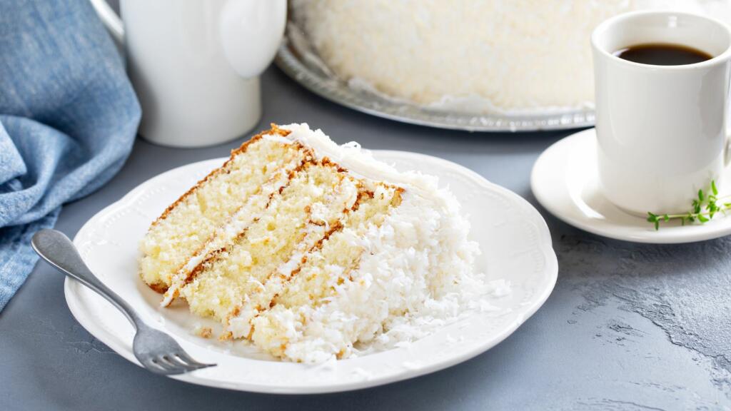 Bolo de coco e queijo quark