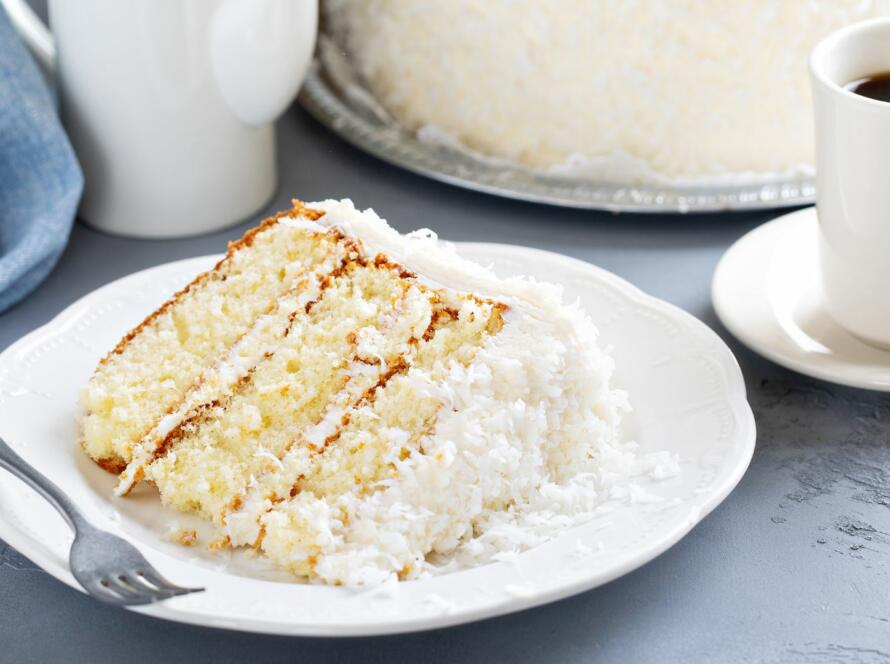Bolo de coco e queijo quark