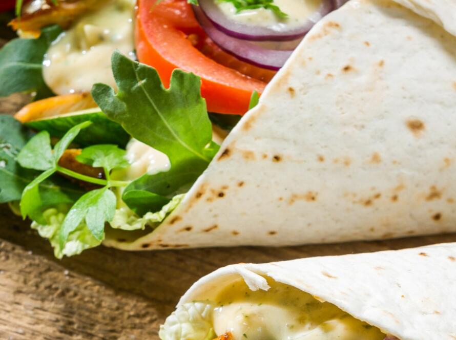 Wrap recheado com frango