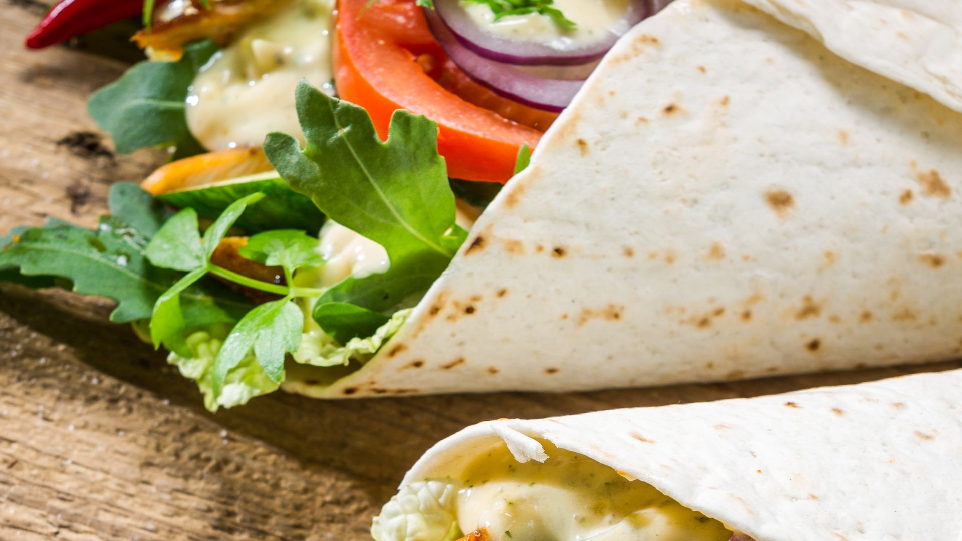 Wrap recheado com frango